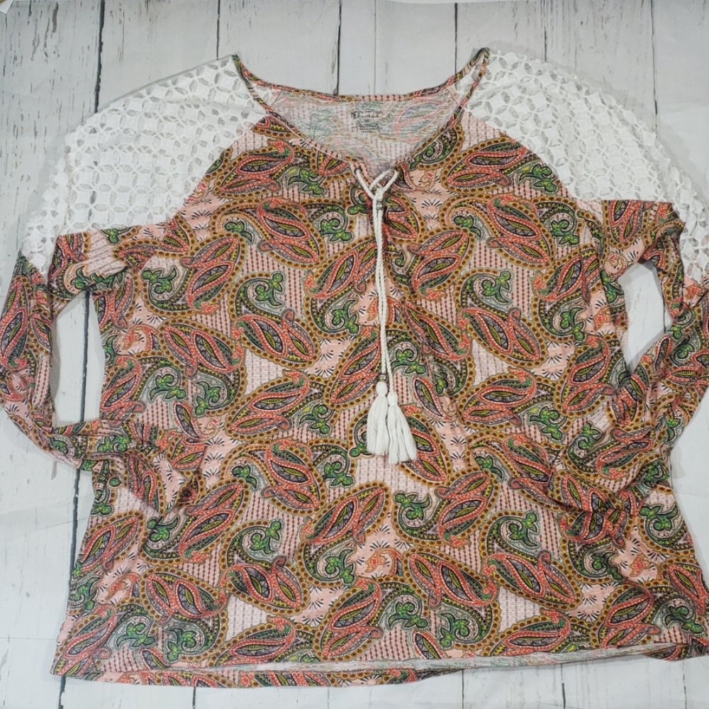 New Directions Weekend Multi-color w/ lace top 3X